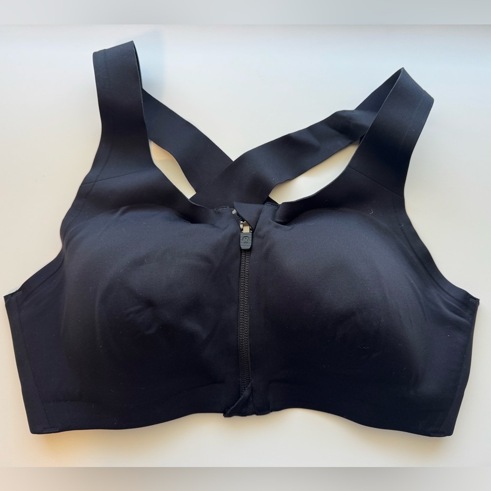 Lululemon Athletica Black Zip-Front Sports Bra